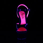 KISS-209TT Black Patent/Black-Neon Hot Pink Platform Sandal Pleaser US Size (Women's): 5