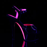 KISS-209TT Black Patent/Black-Neon Hot Pink Platform Sandal Pleaser US Size (Women's): 5