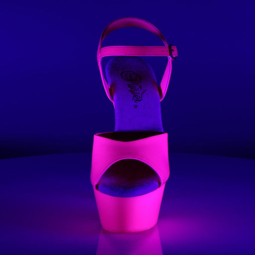 KISS-209UV Neon Hot Pink/Hot Pink Platform Sandal Pleaser US Size (Women's): 5