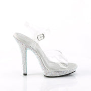 LIP-108DM Clear/Silver Multi Rhinestones CURRENT Fabulicious US Size (Women's): 5