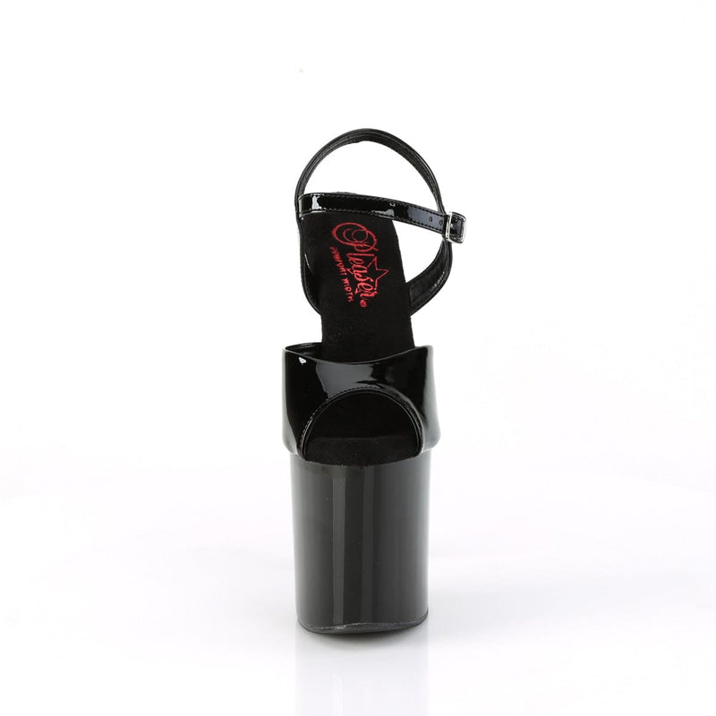 NAUGHTY-809 Black Patent/Black Platform Sandal Pleaser US Size (Women's): 5