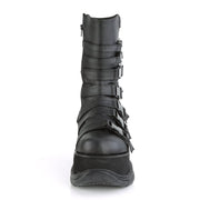 NEPTUNE-210 Black Vegan Leather Mid-Calf Boot Demonia US Size (Unisex/Men's): 4