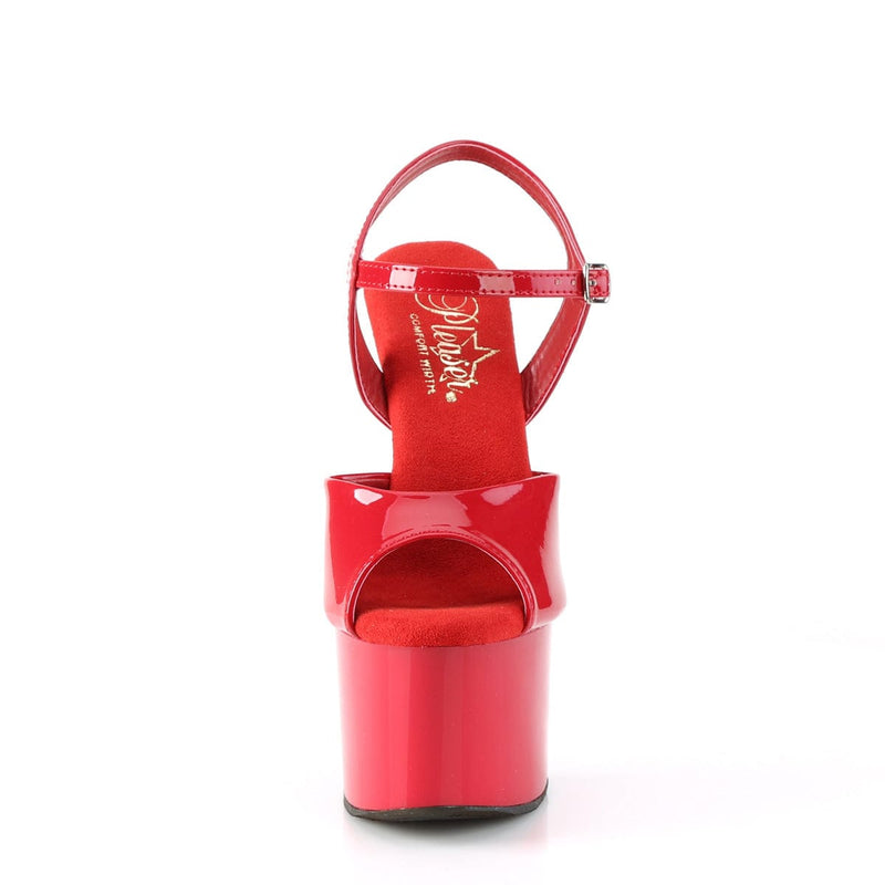 PASSION-709 Red Patent/Red Platform Sandal Pleaser US Size (Women's): 5