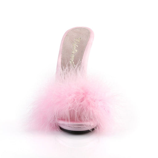 POISE-501F Baby Pink Satin-Marabou Fur/Baby Pink CURRENT Fabulicious US Size (Women's): 6