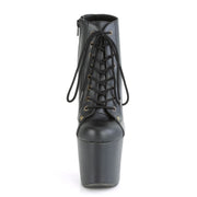 RADIANT-1005 Black Faux Leather/Black Faux Leather Ankle Boot Pleaser US Size (Women's): 5