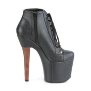 RADIANT-1005 Black Faux Leather/Black Faux Leather Ankle Boot Pleaser US Size (Women's): 5