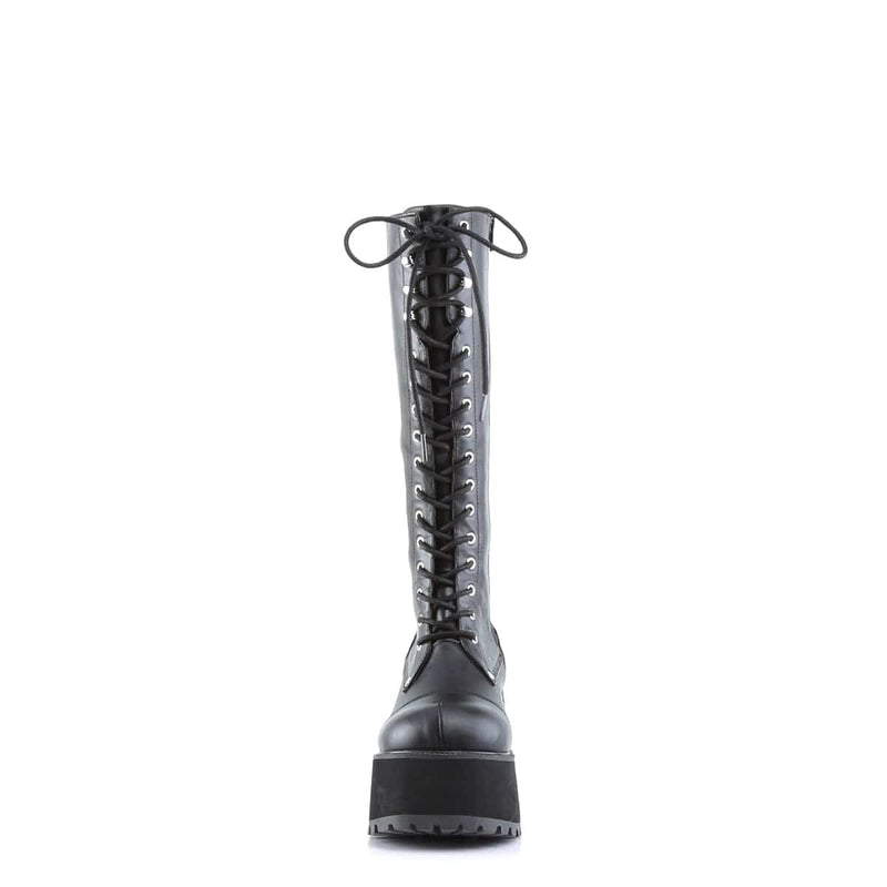 RANGER-302 Black Vegan Leather Knee Boot Demonia US Size (Unisex/Men's): 4