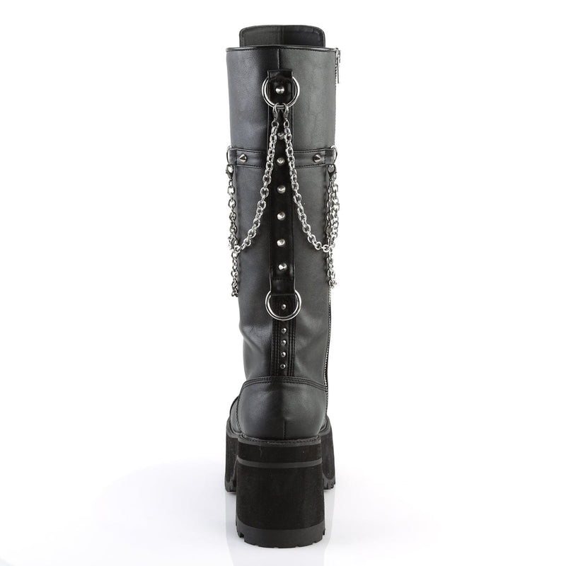 RANGER-303 Black Faux Leather Knee Boot Demonia US Size (Unisex/Men's): 4