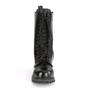 RIOT-14 Black Leather Mid-Calf Boot Demonia US Size (Unisex/Men's): 4