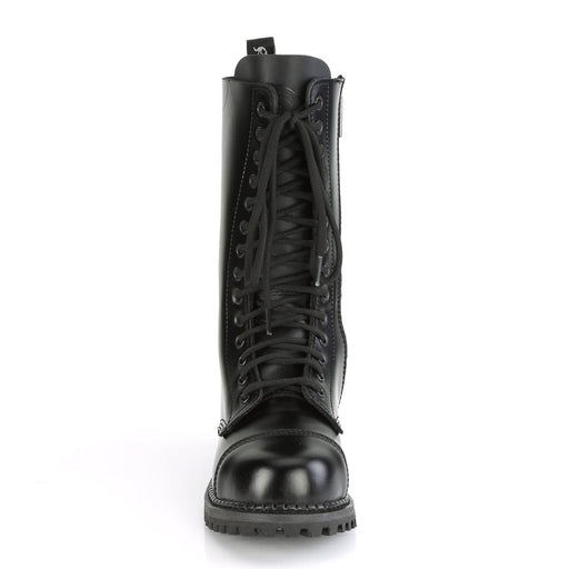 RIOT-14 Black Leather Mid-Calf Boot Demonia US Size (Unisex/Men's): 4