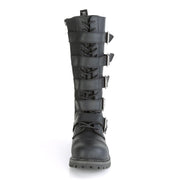 RIOT-18BK Black Vegan Leather Knee Boot Demonia US Size (Unisex/Men's): 4