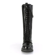 RIOT-20 Black Leather Knee Boot Demonia US Size (Unisex/Men's): 4