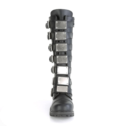 RIOT-21MP Black Vegan Leather Knee Boot Demonia US Size (Unisex/Men's): 4