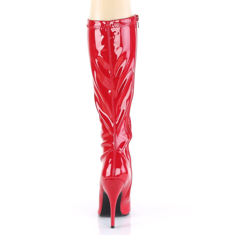 SEDUCE-2000 Red Stretch Patent Knee Boot Pleaser US Size (Women's): 6