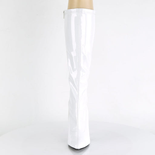 SEDUCE-2000 White Stretch Patent Knee Boot Pleaser US Size (Women's): 6