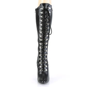 SEDUCE-2024 Black Stretch Faux Leather Knee Boot Pleaser US Size (Women's): 6