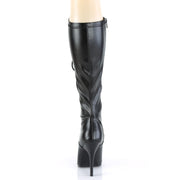 SEDUCE-2024 Black Stretch Faux Leather Knee Boot Pleaser US Size (Women's): 6