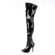 SEDUCE-3000 Black Stretch Patent Thigh Boot Pleaser US Size (Women's): 6