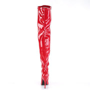 SEDUCE-3000 Red Stretch Patent Thigh Boot Pleaser US Size (Women's): 6