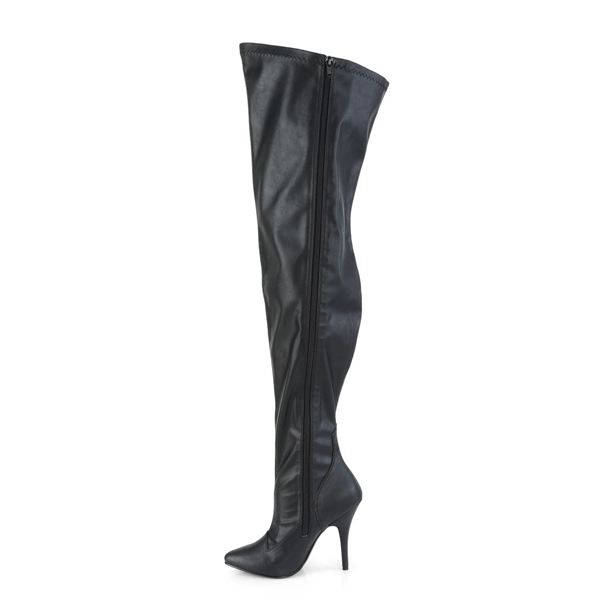 SEDUCE-3000WC Black Stretch Faux Leather CURRENT Pleaser Pink Label US Size (Women's): 6