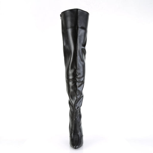 SEDUCE-3010 Black Faux Leather Thigh Boot Pleaser US Size (Women's): 6