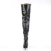 SEDUCE-3010 Black Faux Leather Thigh Boot Pleaser US Size (Women's): 6