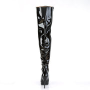 SEDUCE-3010 Black Patent Thigh Boot Pleaser US Size (Women's): 6