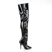 SEDUCE-3010 Black Patent Thigh Boot Pleaser US Size (Women's): 6