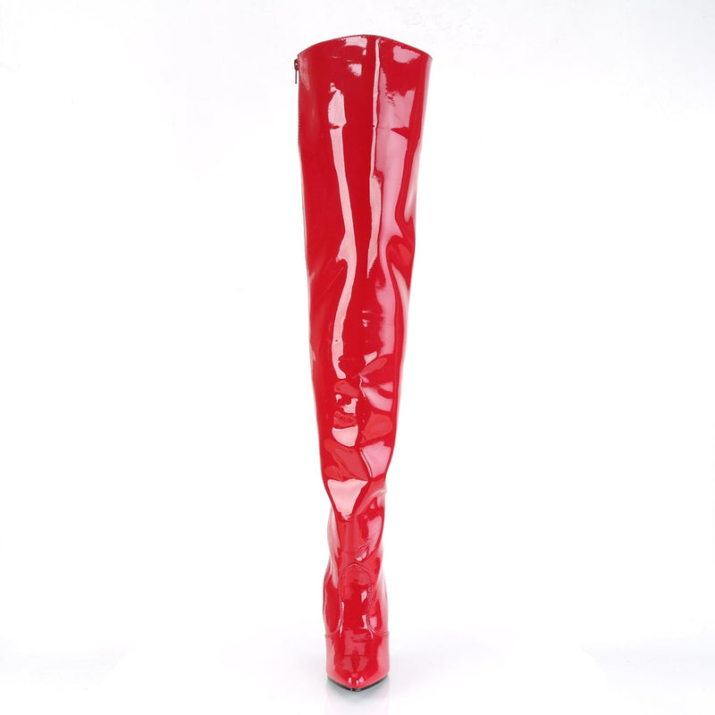 SEDUCE-3010 Red Patent Thigh Boot Pleaser US Size (Women's): 6