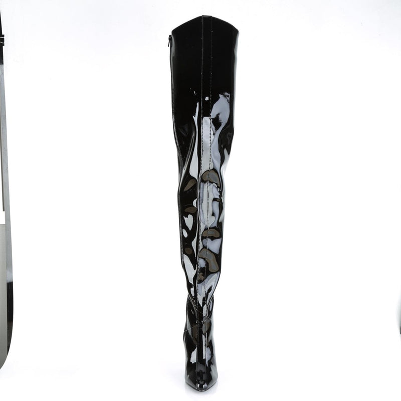 SEDUCE-4010 Black Patent Crotch Boot Pleaser US Size (Women's): 6