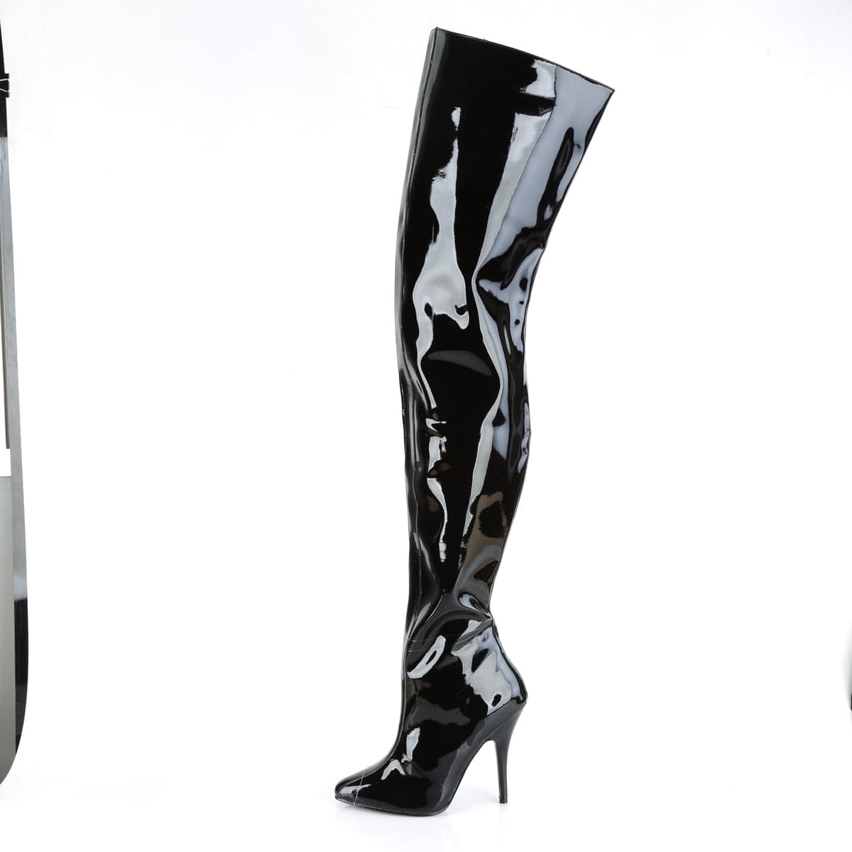 SEDUCE-4010 Black Patent Crotch Boot Pleaser US Size (Women's): 6