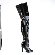 SEDUCE-4010 Black Patent Crotch Boot Pleaser US Size (Women's): 6