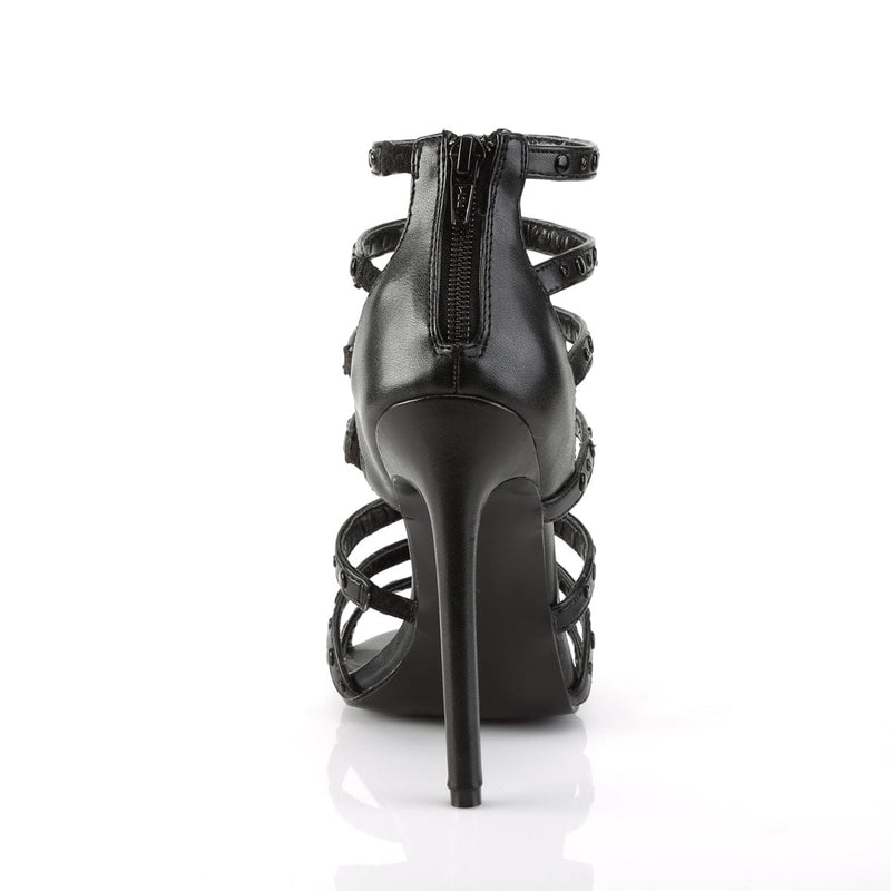SEXY-15 Black Faux Leather Sandal Pleaser US Size (Women's): 5
