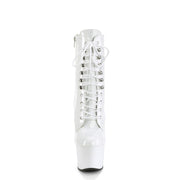 SKY-1020 White Patent/White Ankle Boot Pleaser US Size (Women's): 5
