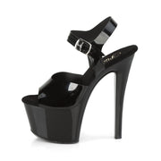 SKY-308N Black (Jelly-Like) TPU/Black Platform Sandal Pleaser US Size (Women's): 5