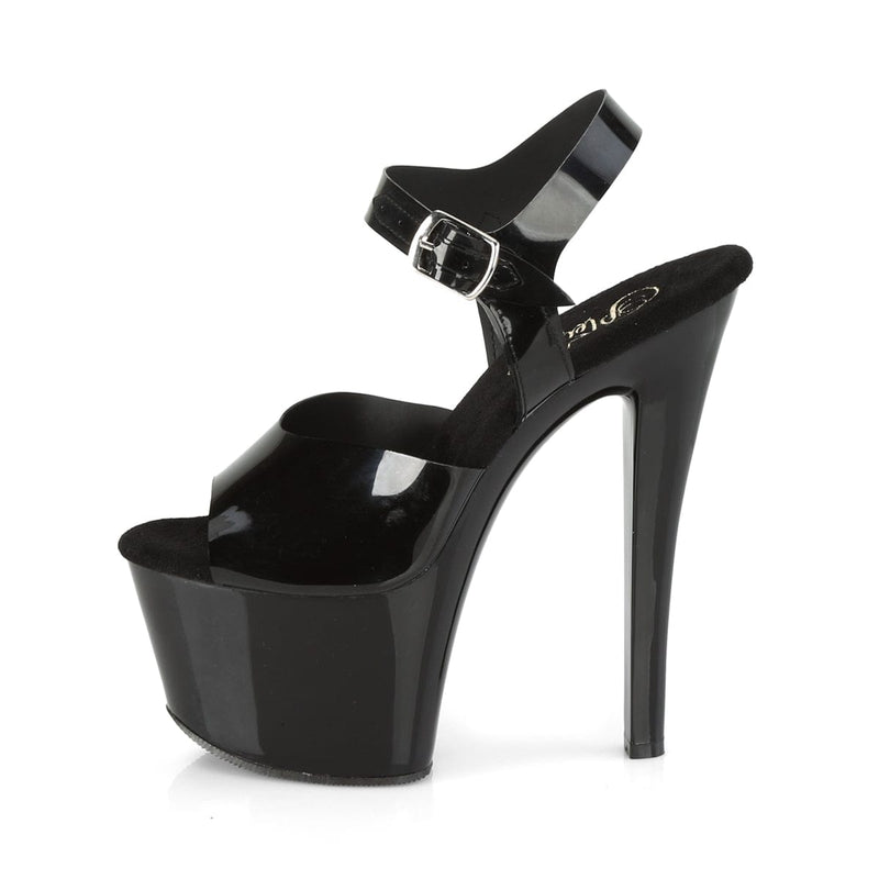 SKY-308N Black (Jelly-Like) TPU/Black Platform Sandal Pleaser US Size (Women's): 5