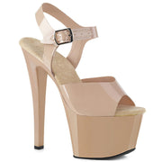 SKY-308N Cream (Jelly-Like) TPU/Cream Platform Sandal Pleaser US Size (Women's): 5