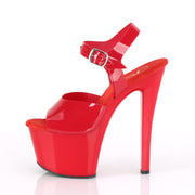 SKY-308N Red (Jelly-Like) TPU/Red Platform Sandal Pleaser US Size (Women's): 5