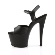 SKY-309 Black Faux Leather/Black Matte Platform Sandal Pleaser US Size (Women's): 5