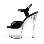 SKY-309 Black Patent/Clear Platform Sandal Pleaser US Size (Women's): 5