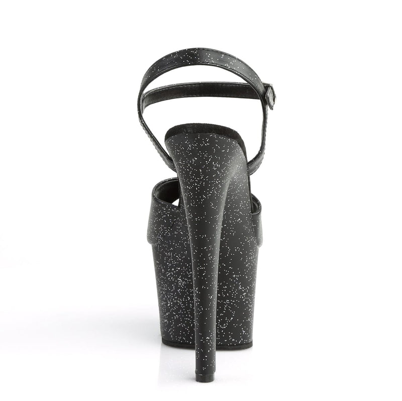 SKY-309MMG Black Faux Leather/Black Matte Platform Sandal Pleaser US Size (Women's): 5