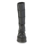 SLACKER-230 Black Vegan Leather Knee Boot Demonia US Size (Women's): 6