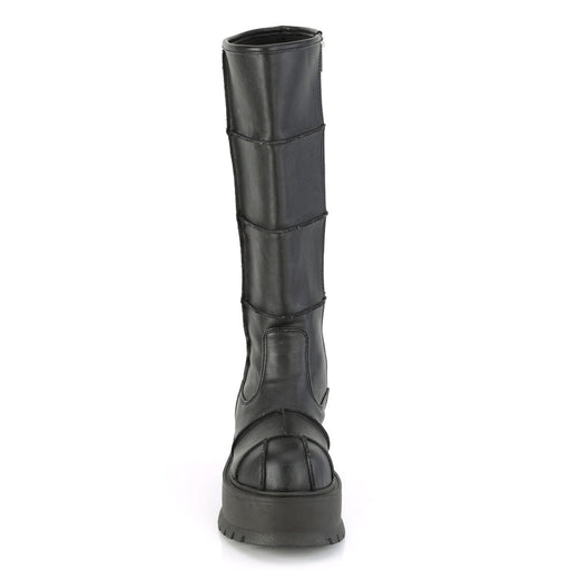 SLACKER-230 Black Vegan Leather Knee Boot Demonia US Size (Women's): 6