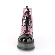 SLACKER-88 Pink Hologram-Black Patent Ankle Boot Demonia US Size (Women's): 6