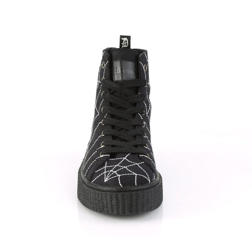 SNEEKER-250 Black Canvas Creeper Demonia US Size (Unisex/Men's): 4