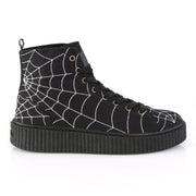 SNEEKER-250 Black Canvas Creeper Demonia US Size (Unisex/Men's): 4