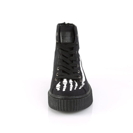 SNEEKER-252 Black Canvas Creeper Demonia US Size (Unisex/Men's): 4