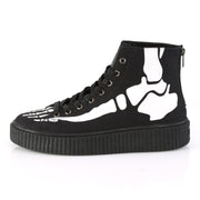SNEEKER-252 Black Canvas Creeper Demonia US Size (Unisex/Men's): 4