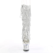 SPECTATOR-2017RSF Clear-Silver/Clear-Silver Chrome Knee Boot Pleaser US Size (Women's): 6