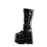 STACK-301 Black Patent 7 Inch Demonia US Size (Unisex/Men's): 4